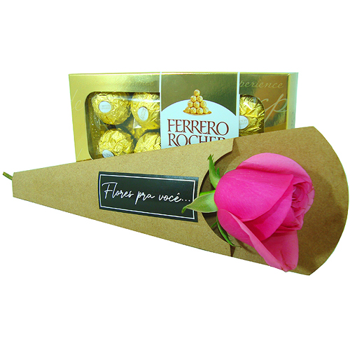 Rosa cor de Rosa com Ferrero Rocher