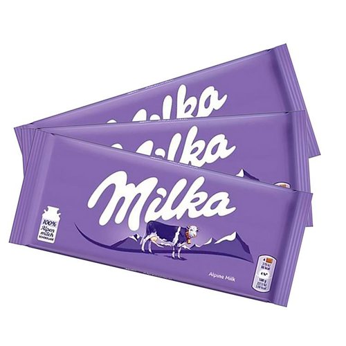 Kit com 3 Barra de  Chocolate Milka Tradicional