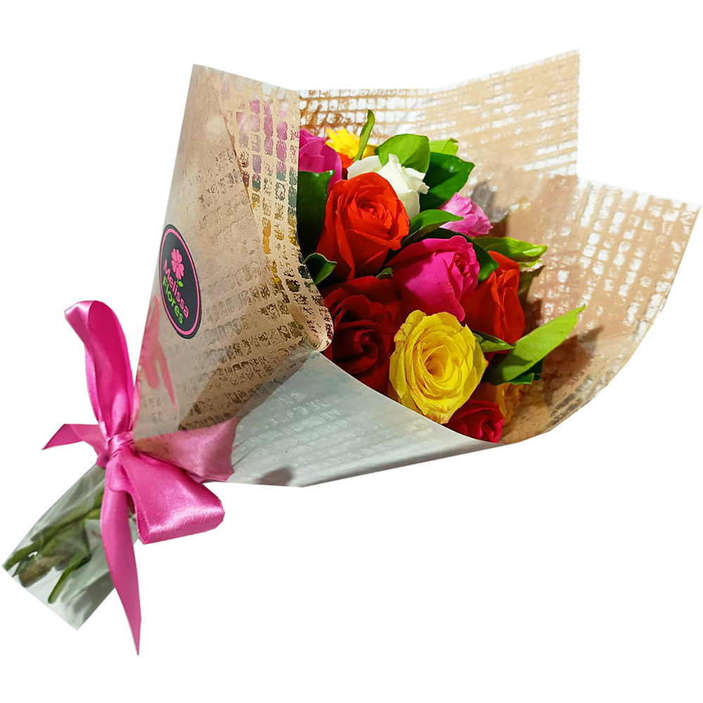 Buqu� com 20 Rosas Coloridas