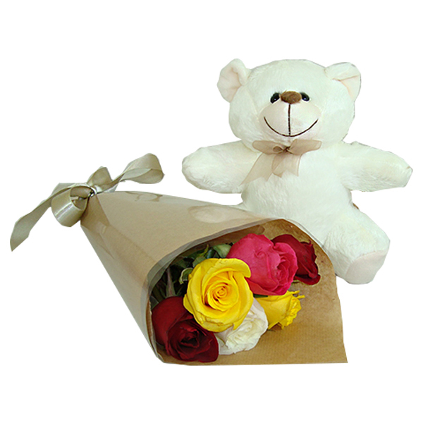 Buqu Colorido com Urso