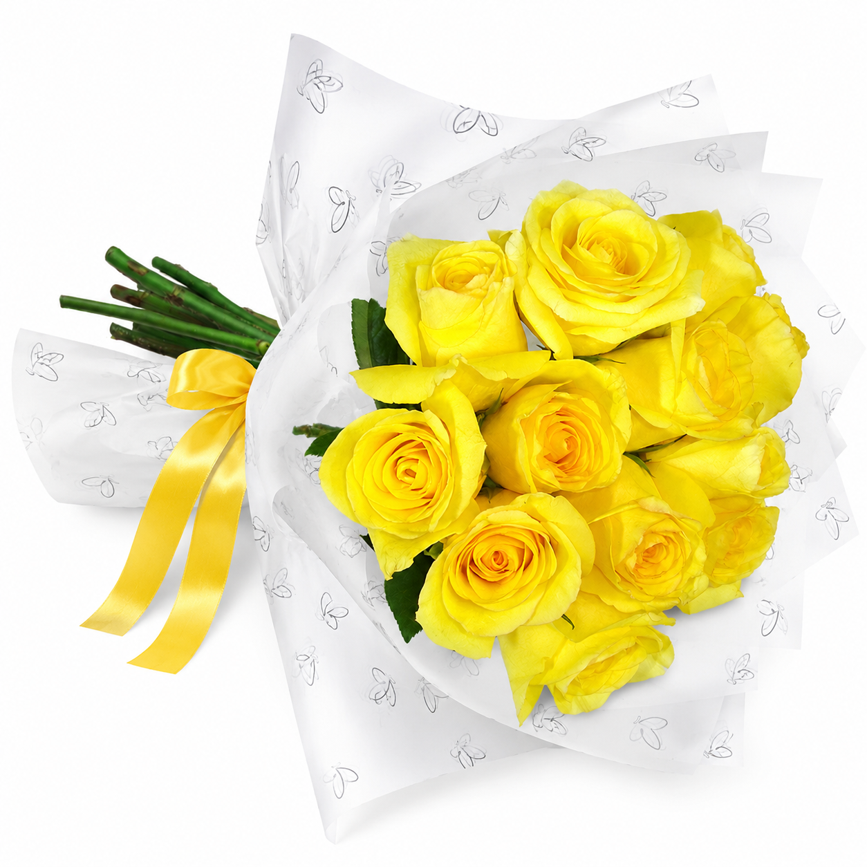 Buqu� de 12 Rosas Amarelas