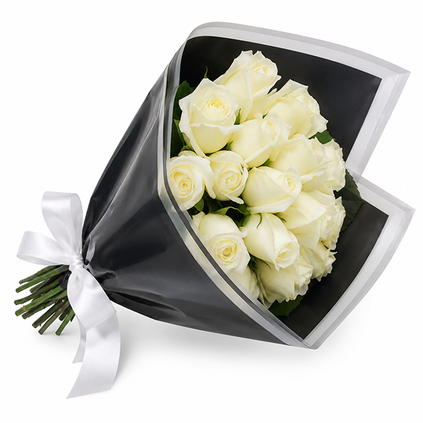 Buqu� com 24 Rosas Brancas