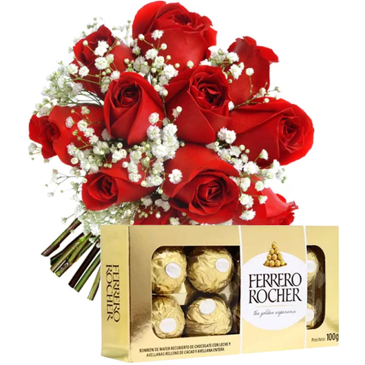 Rosas Vermelhas com Ferrero