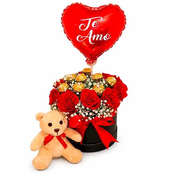 Box Rosas com Pel�cia