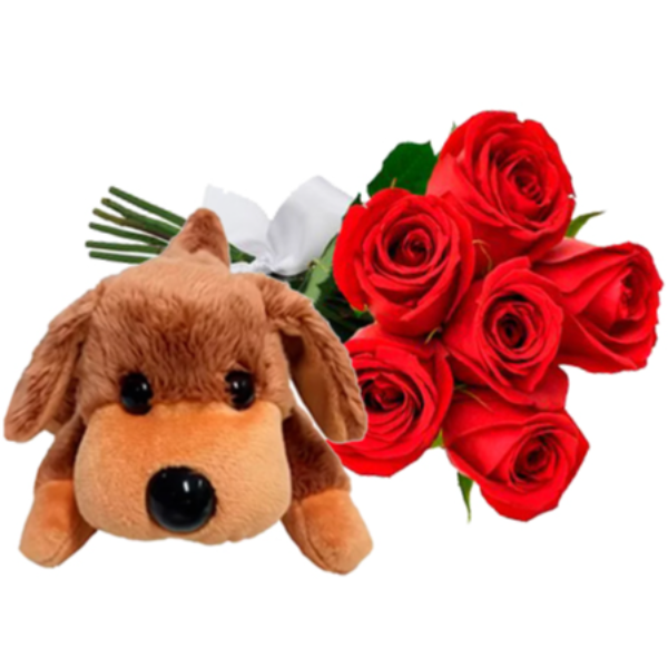 Kit Cachorrinho e Flores