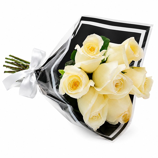 Buqu� com Seis Rosas Brancas