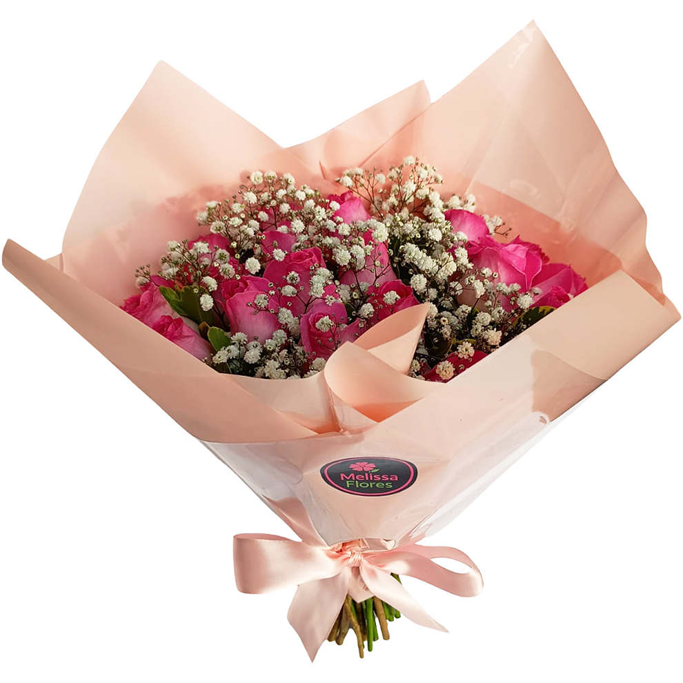 Buqu� 24 Rosas Rosadas