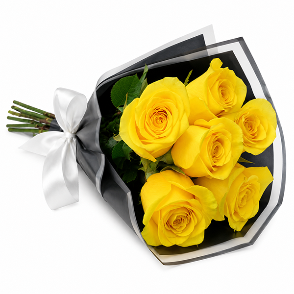 Buqu� com 6 Rosas Amarelas