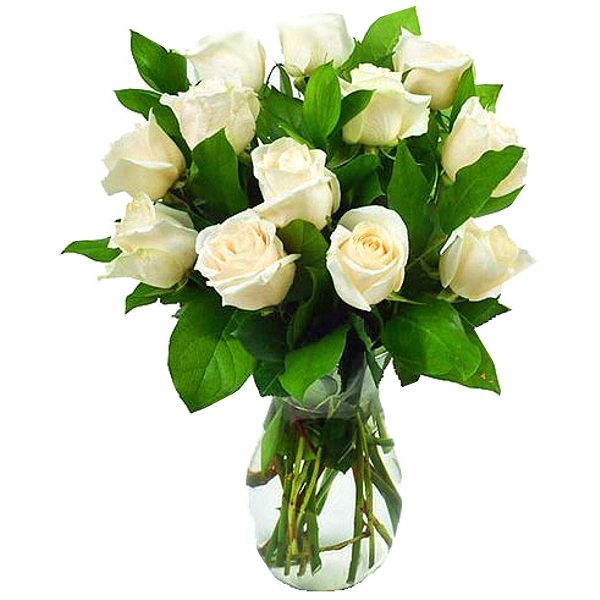 Rosas Brancas no Vaso