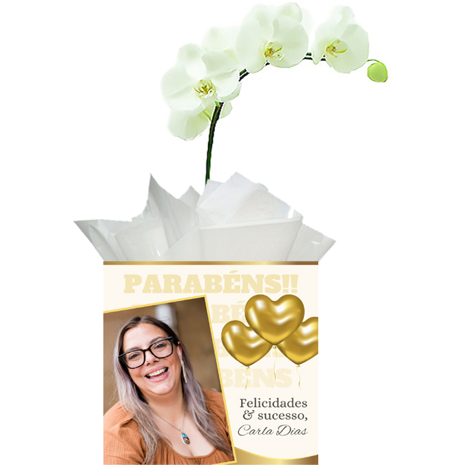 Orqudea com Foto e Nome personalizado