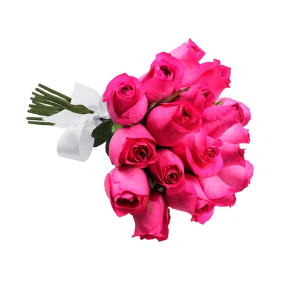 Buquê com 18 Rosas Pink