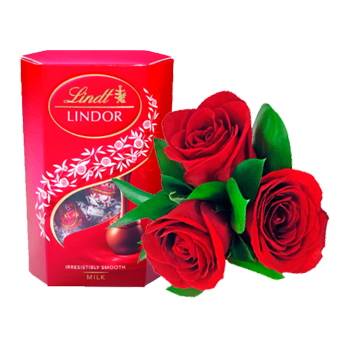 Rosas Vermelhas com Lindt