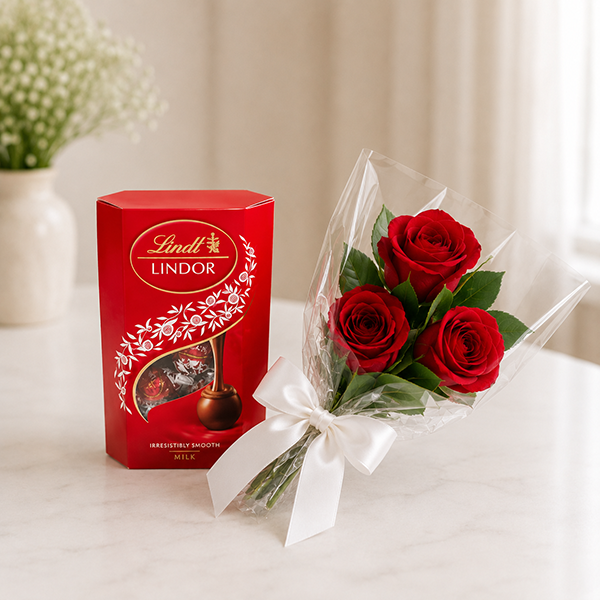 Rosas Vermelhas com Lindt