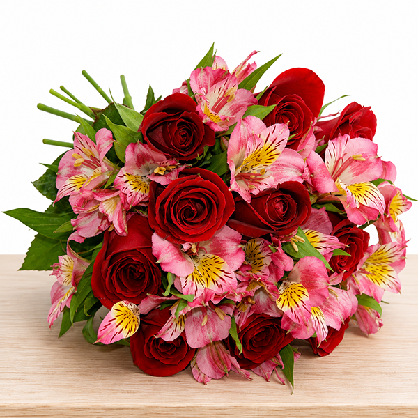 Mix de Rosas com Astrom�lias