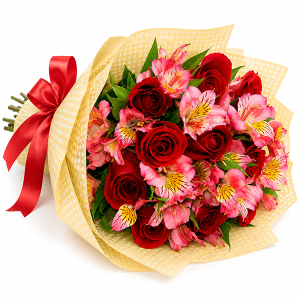 Mix de Rosas com Astrom�lias