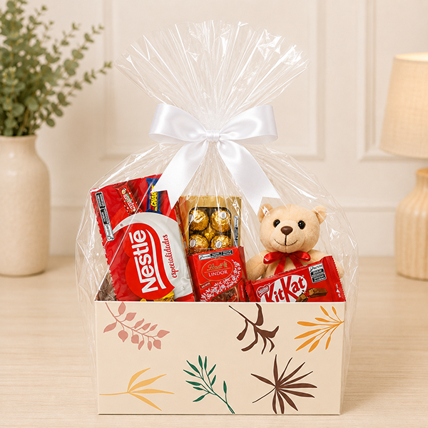 Cesta Delicias com chocolate