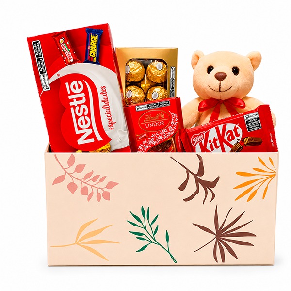 Cesta Delicias com chocolate