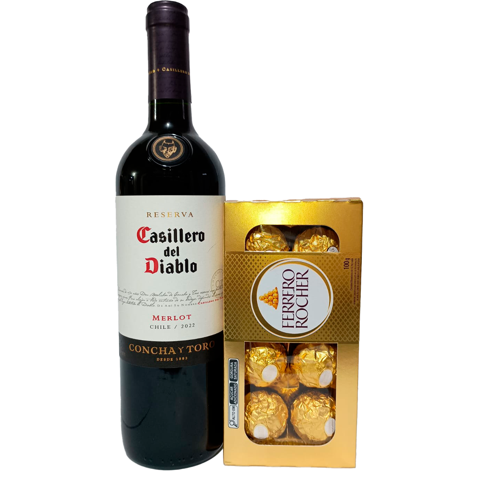 Dupla Vinho e Ferrero Rocher Especial