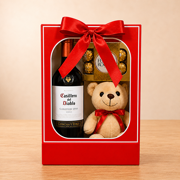 Sacola Ferrero e Vinho Especial
