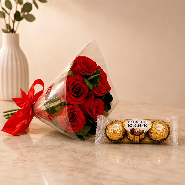 Rosas Vermelhas com Bombons