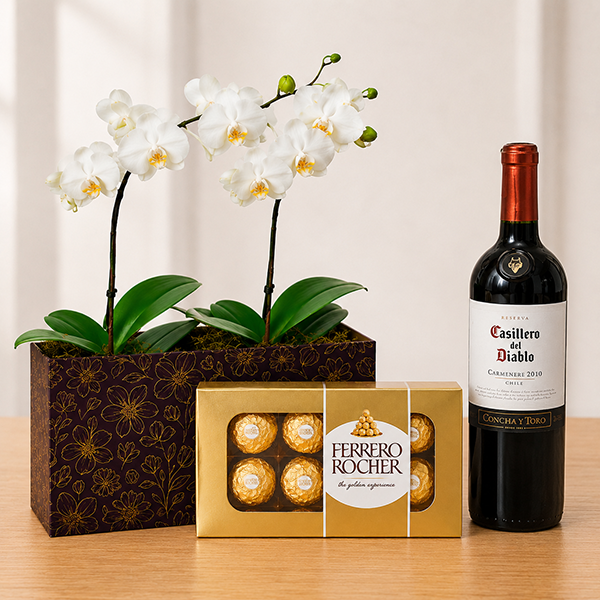 Orqu�dea Premium com Ferrero e Vinho