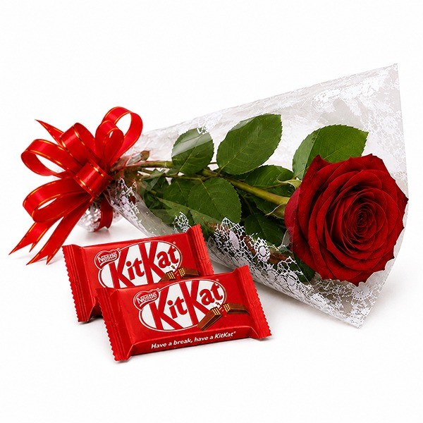 Rosa Colombiana Apaixonante com Kit Kat