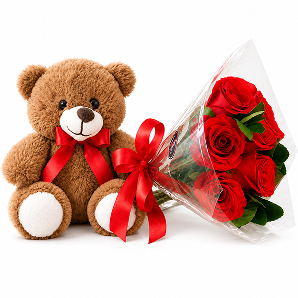 Rosas Vermelhas Com Ursinho