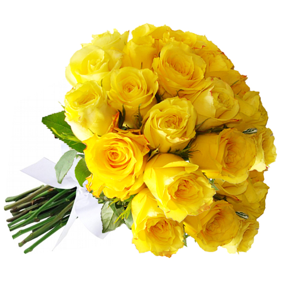 Buquê 24 Rosas Amarelas
