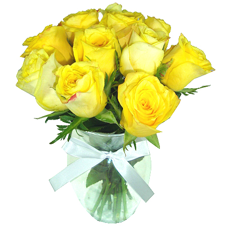 Rosas Amarelas no Vaso