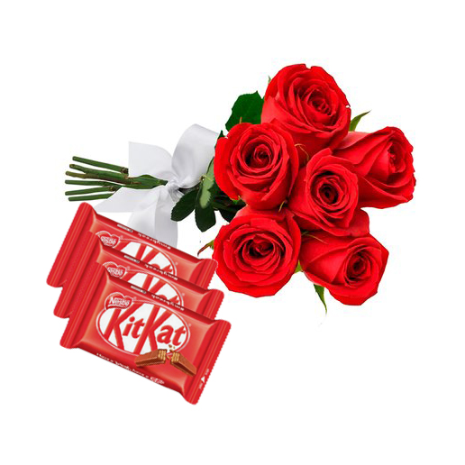 Buquê Rosas Vermelhas com KitKat
