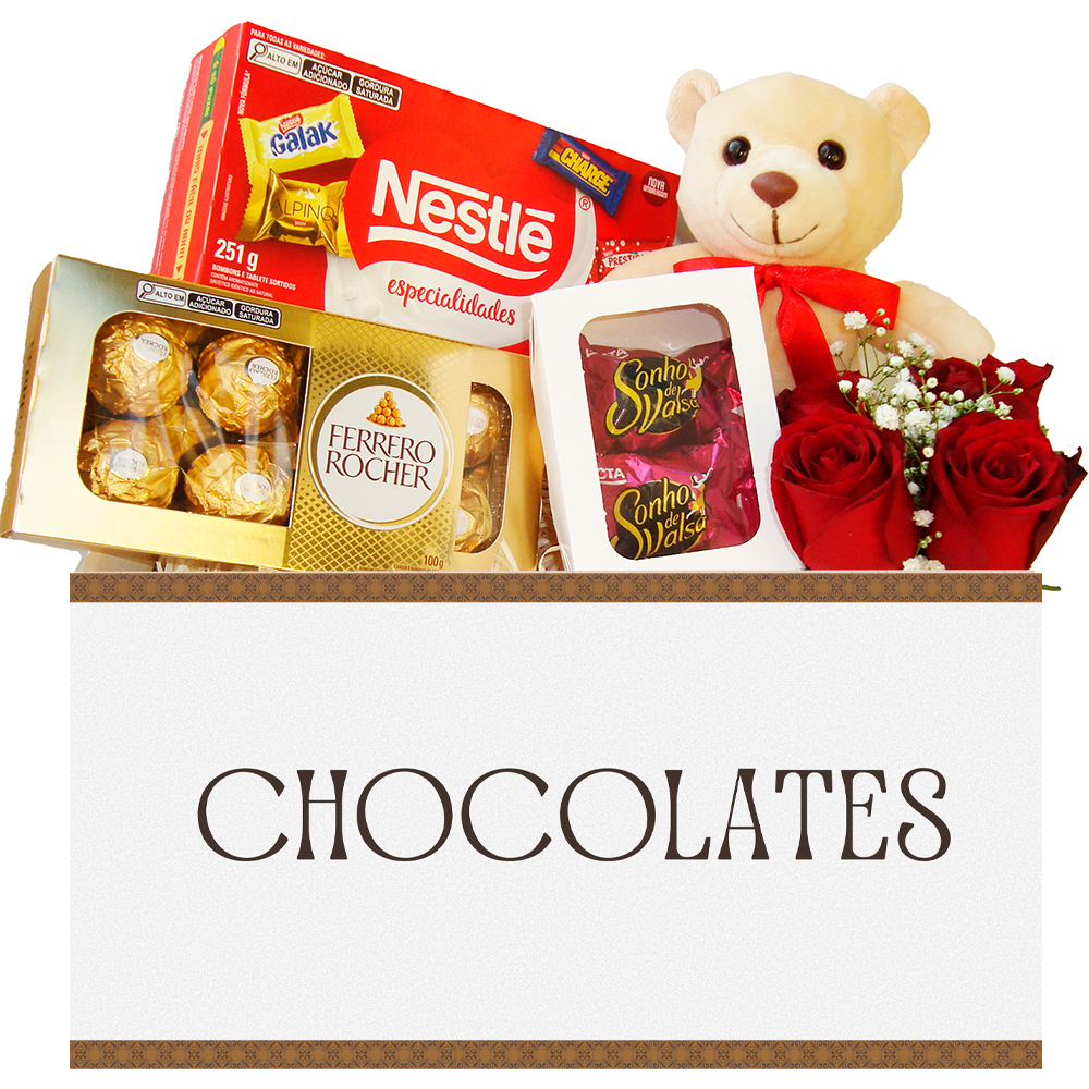Cestas com Chocolate